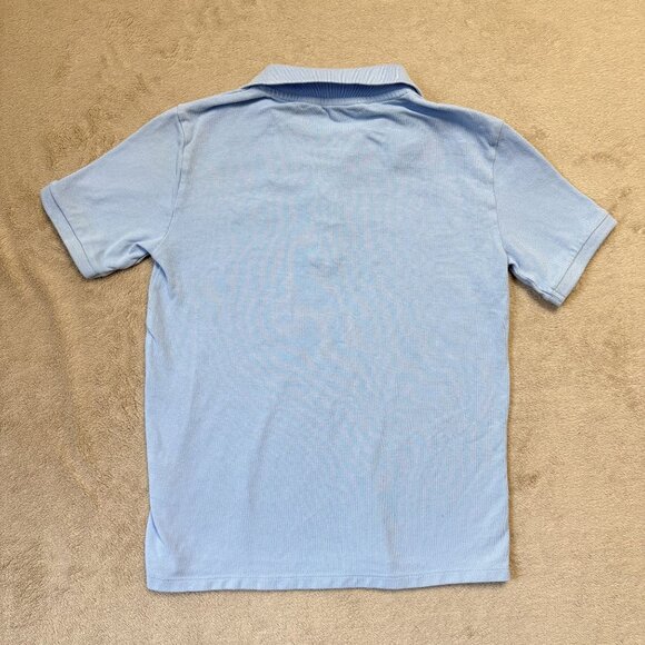 H&M Polo Shirt Boys 9-10Y Blue Tennis Racket Embroidery 100% Cotton Short Sleeve - Picture 7 of 8